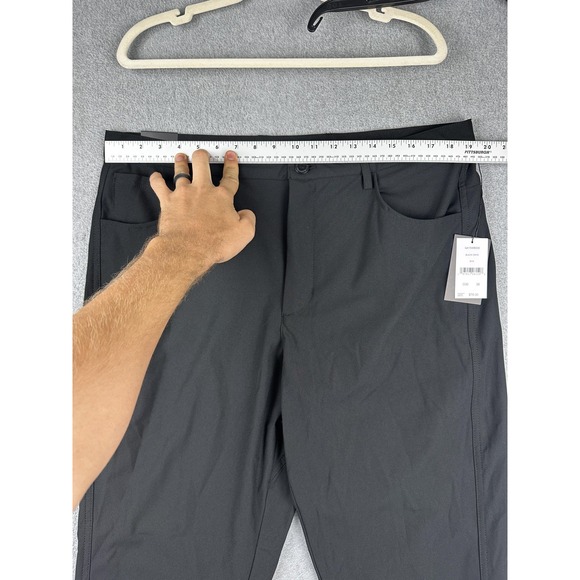 Quiksilver Pants Mens 38x31 Black Onyx Slim Fit Stretch Polyester Casual New - Picture 5 of 11